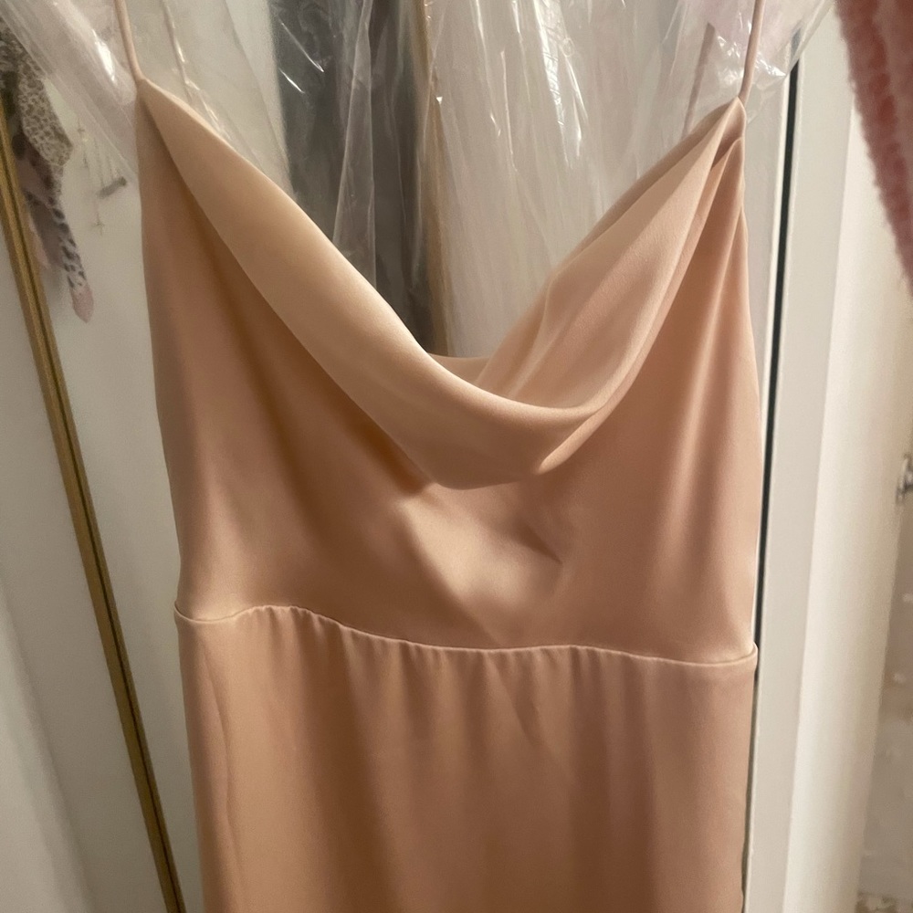 NWT Fame and Partners x Free People Rosabel Cowl Neck Silky Maxi Slip Dress - Picture 12 of 13